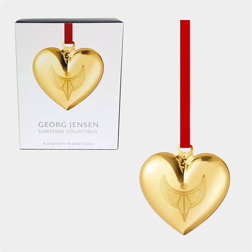 Georg Jensen Julehjerte 2024 guld - Gratis Gravering 