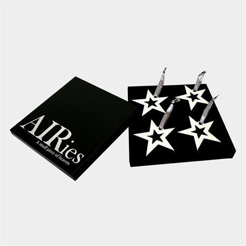 AIRies juleophæng 4 stk. stjerner sølv - Gratis Gravering
