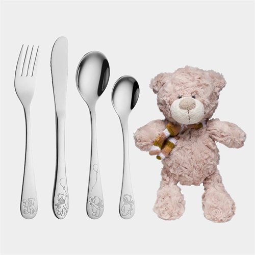 Børne bestik m. Teddy - Gratis Gravering 