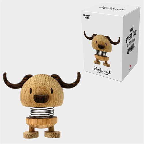 Hoptimist Bøffel i Egetræ - Gratis Gravering 