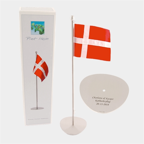 Bordflag fra Piet Hein 35 cm - gratis gravering