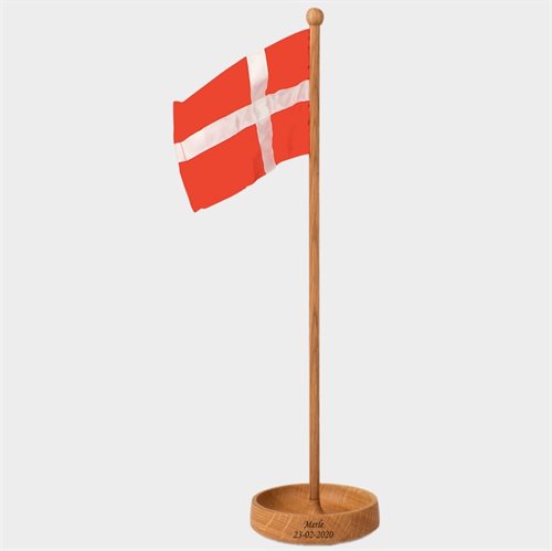 Spring Copenhagen flag i træ m. Gravering
