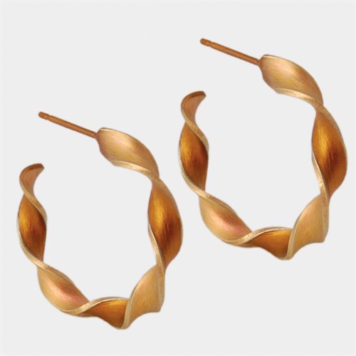 Chunky Creoler i tofarvet titanium guldfarvede
