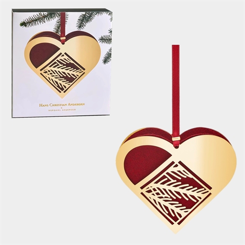 Julehjerte med gran - Gratis Gravering