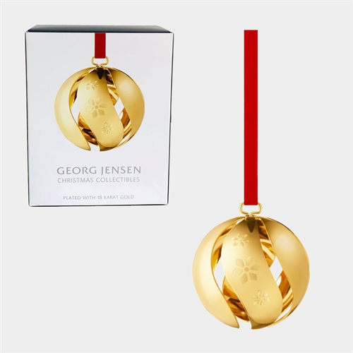 Georg Jensen Julekugle 2024 guld - Gratis Gravering 