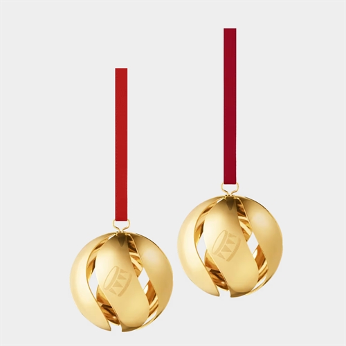 Georg Jensen Julekugler med to farver snorer