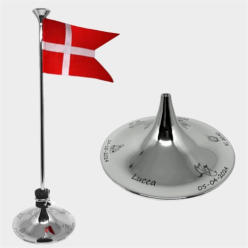 Dåbsflag fra Georg Jensen inkl. gravering 